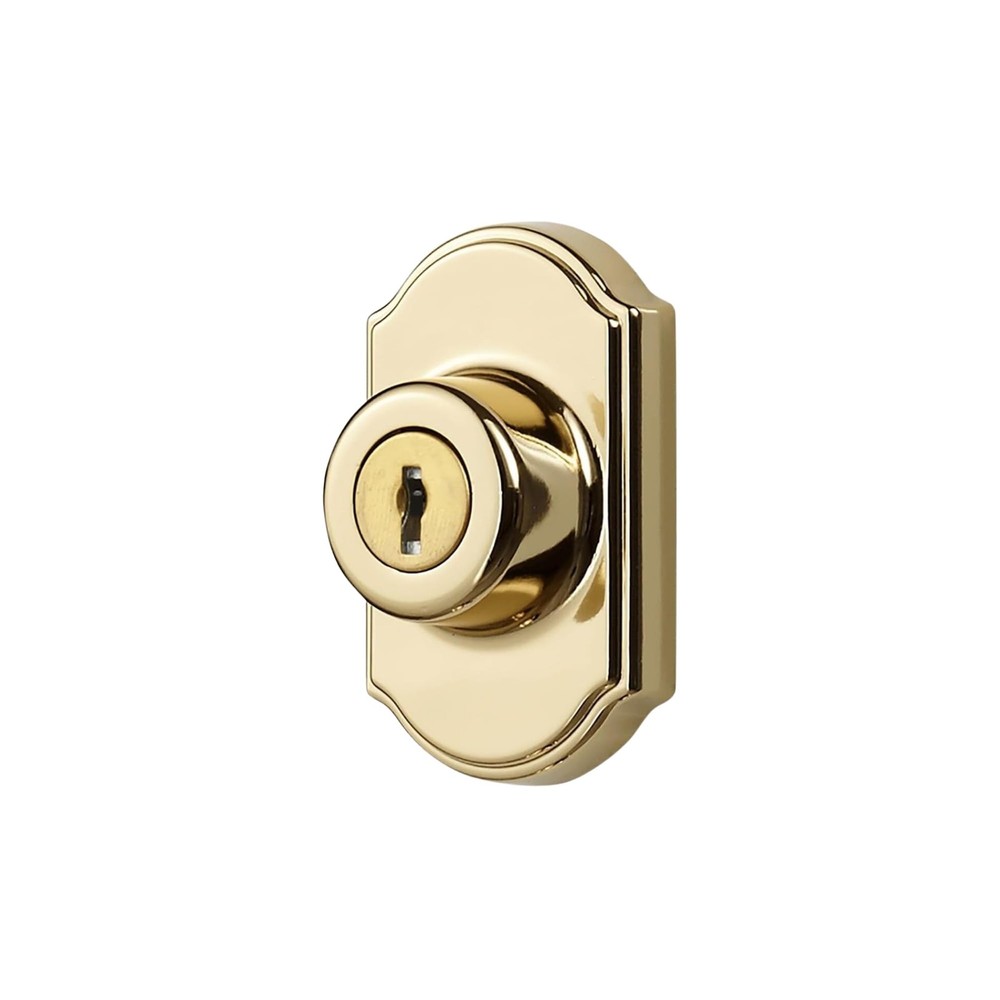 Ideal Security Model 703 Keyed Deadbolt for Storm and Screen Bright Brass