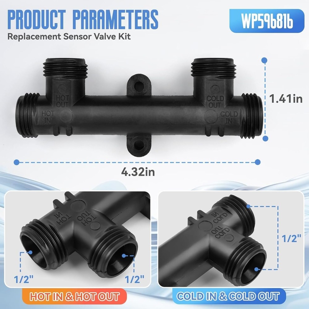 Sensor Valve Hot Water Recirculating Pump System Compatible W/ Tank Water