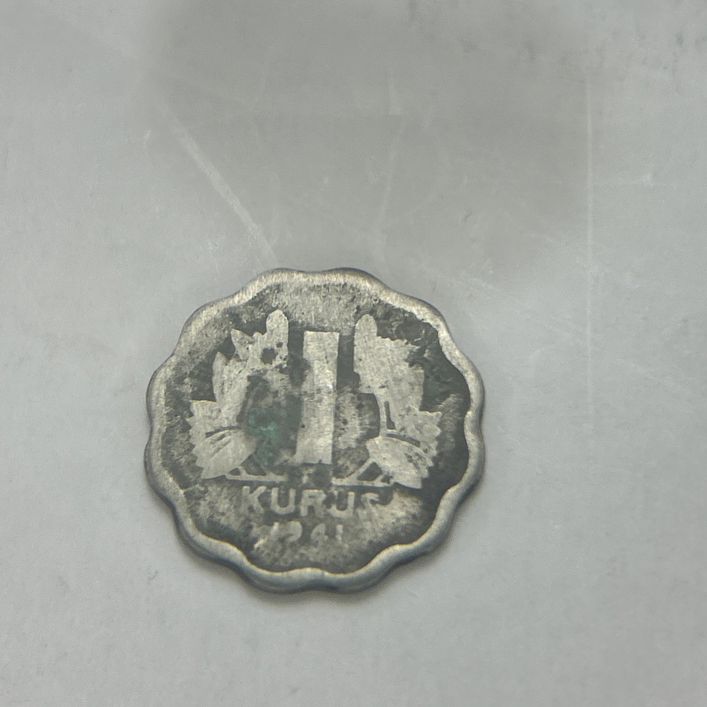 1941 Turkey One Kurus coin