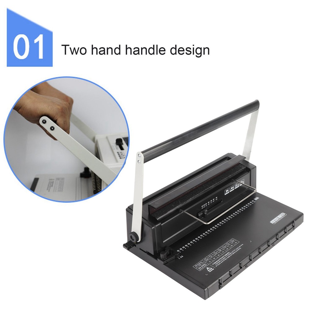 Spiral Coil Binding Machine Efficiently Punches 12 Sheets For A4 A5 Popular