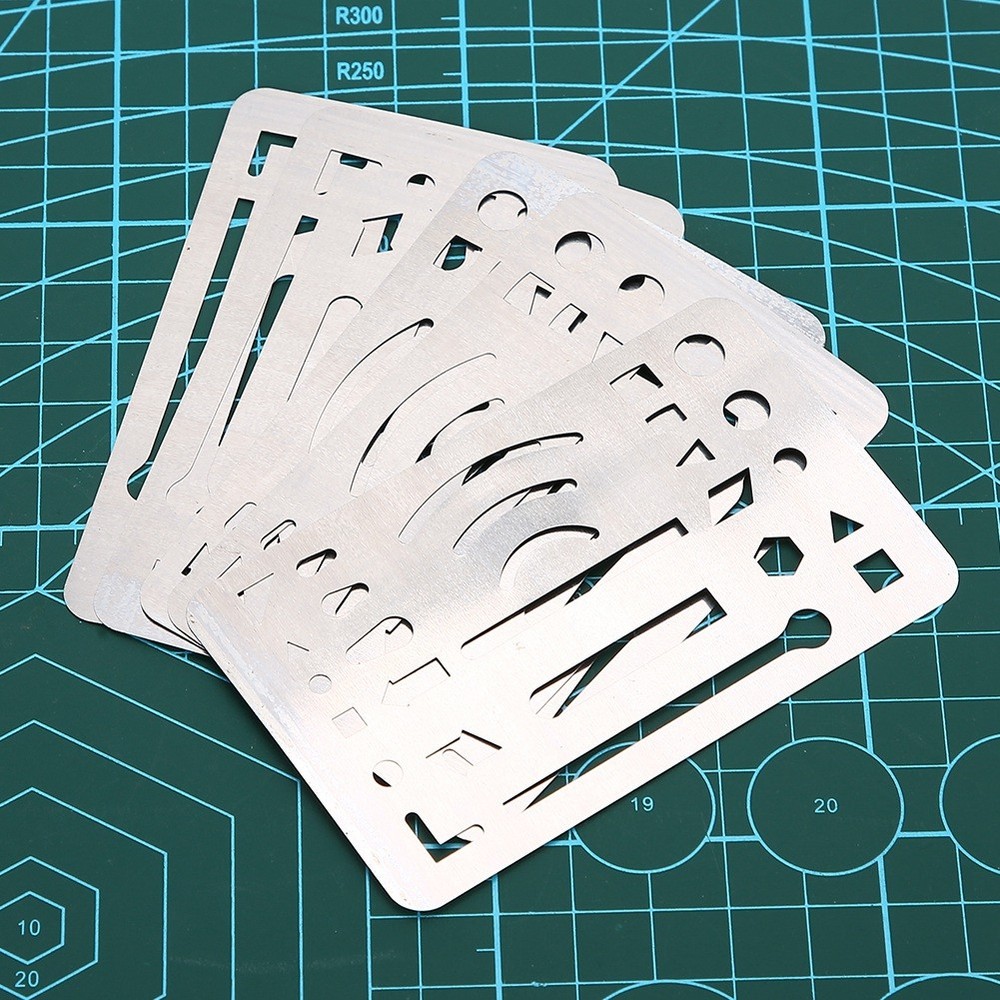 10Pcs 27 Holes Erasing Shield Multipurpose Engineering Drawing Template Pattern