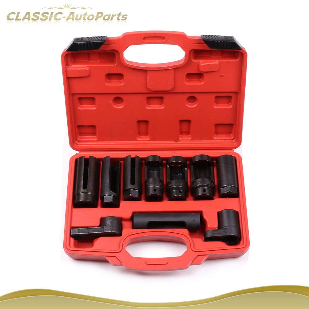 10PCS OXYGEN SENSOR SOCKET SET OIL PRESSURE SENDING UNIT REMOVING KIT TOOL