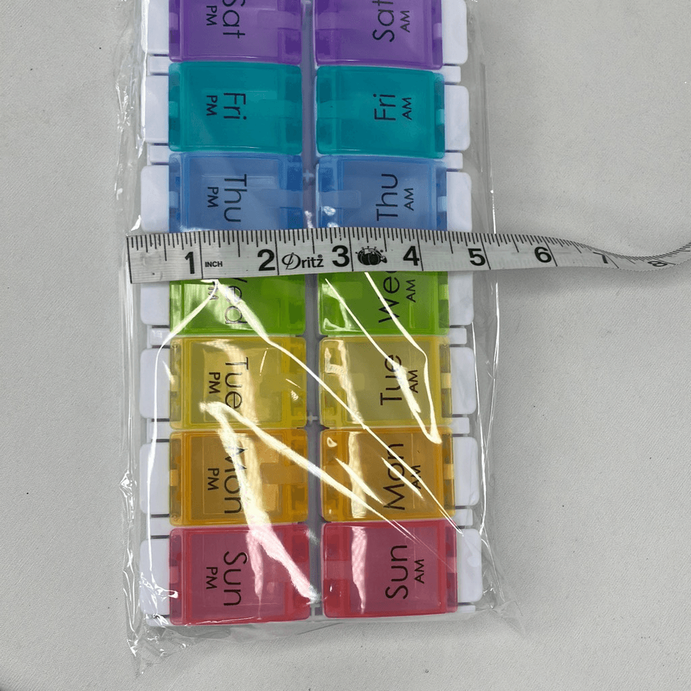 Weekly Medical Pill Organizer Multicolor 2 Sets