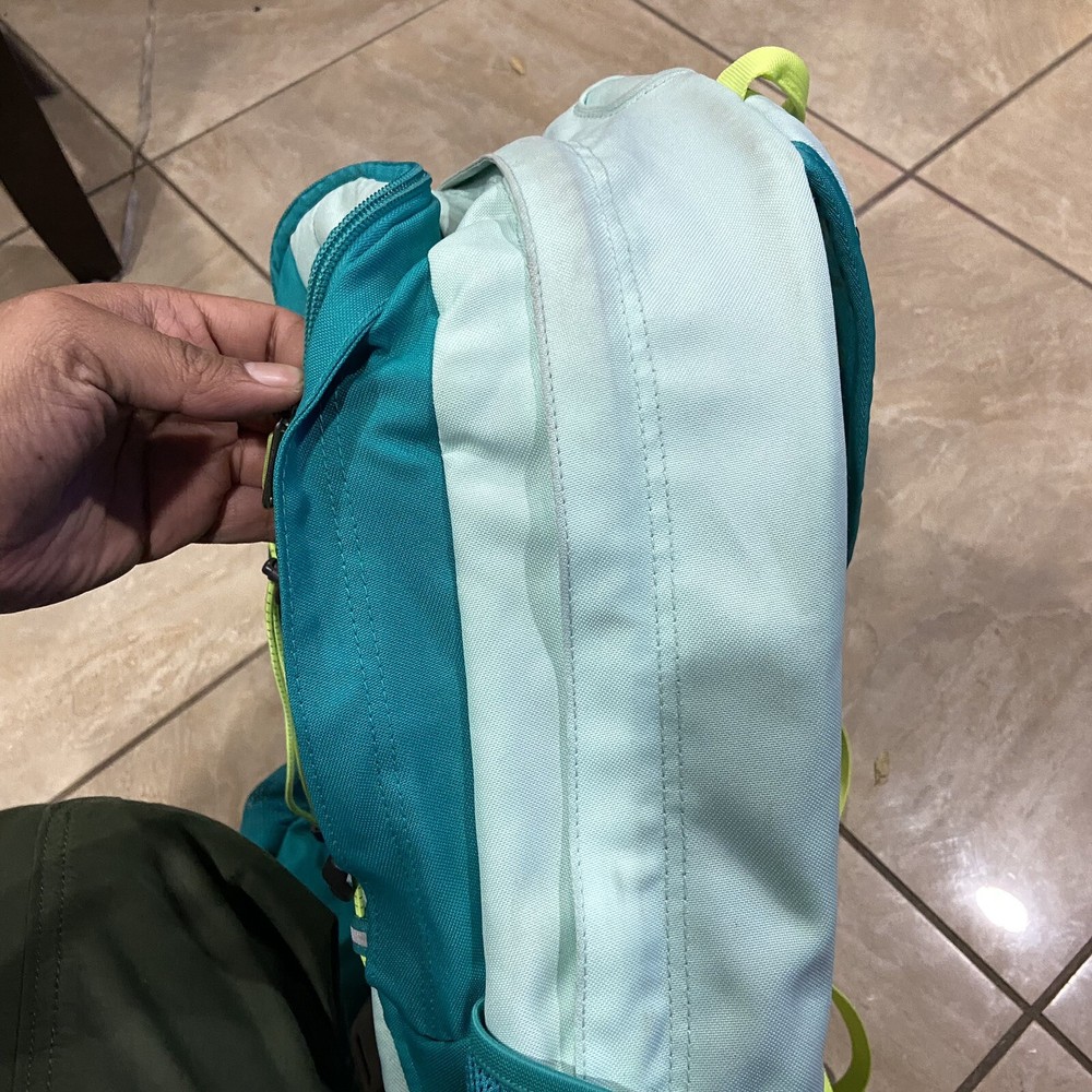 The North Face Jester Backpack Neon Green, Blue Zip Daypack