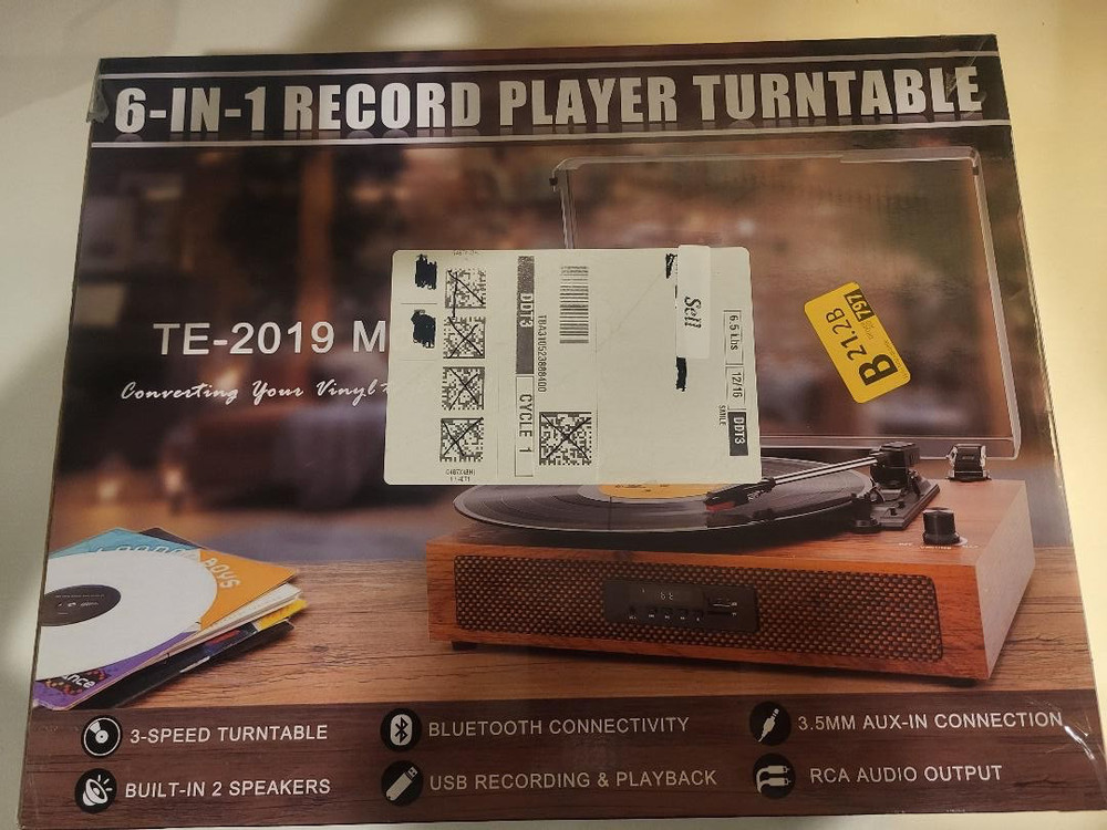 TE-2019 Model 6-in-1 Record Player Turntable