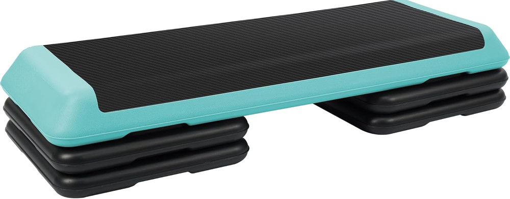 Step Aerobic Platform, Exercise Step with 5 Levels Adjustable Height, 4 Stackabl