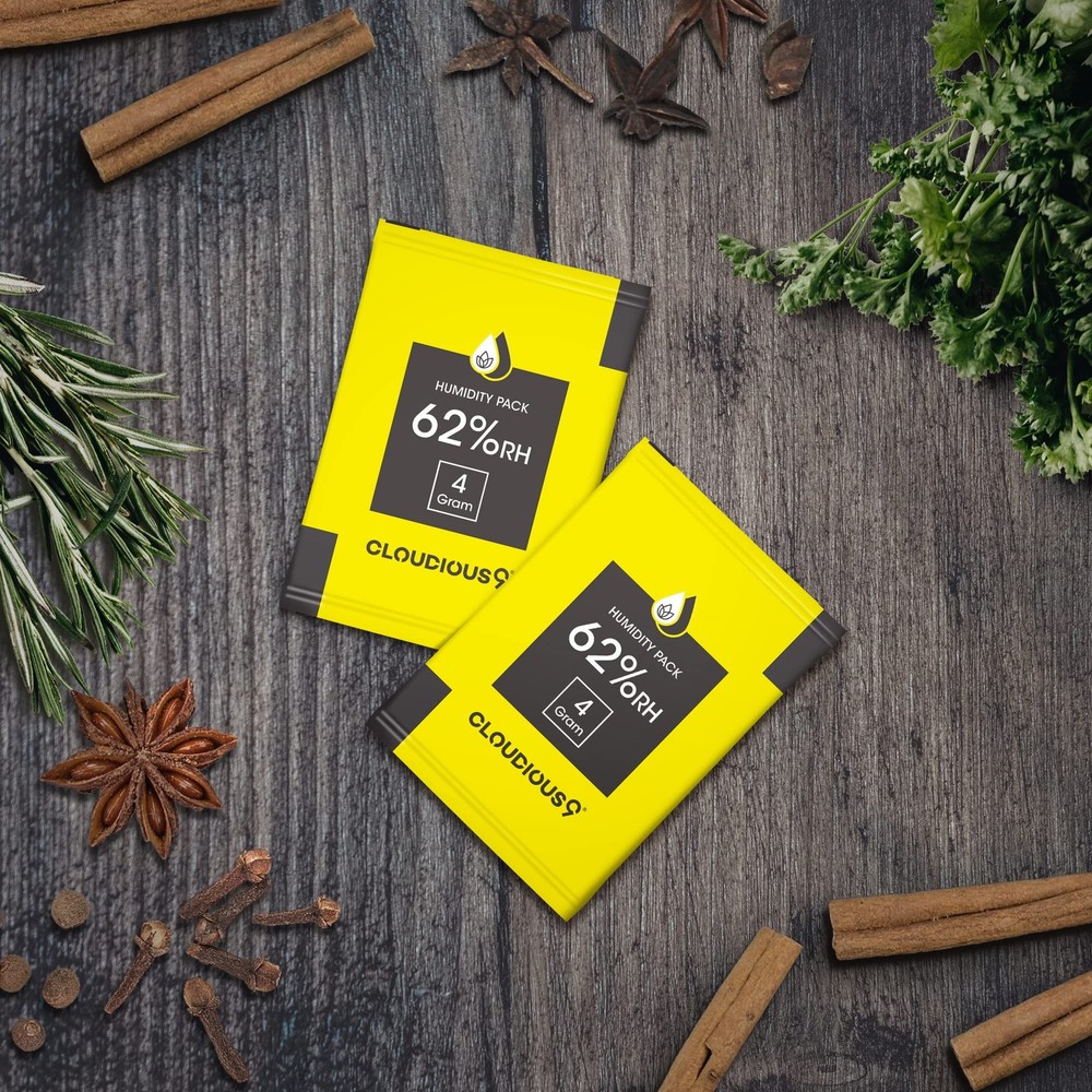 Cloudious9-62% 2-Way Humidity Pack Regulator 4 Gram 4 - 12 Count, Yellow