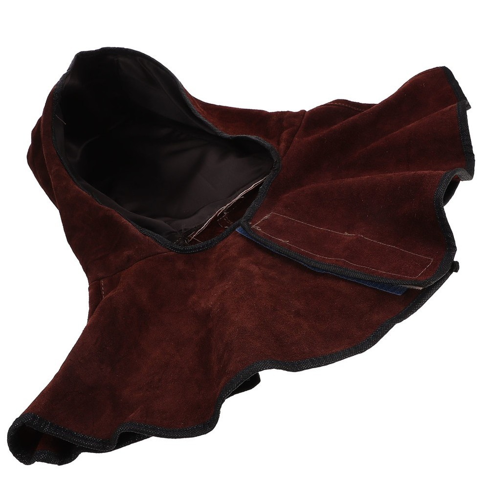 Welding Hood Cowhide Protective Caps With Neck And Shoulder Drape