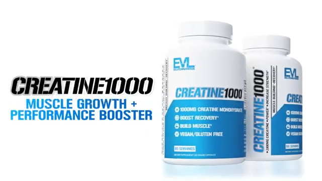 Evlution Pure Creatine Monohydrate Capsules 1000mg Pre and Post Workout