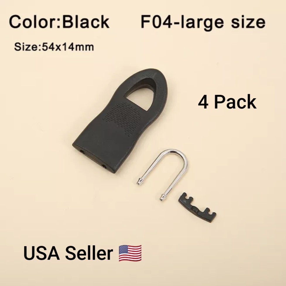 4 PCS Detachable Zipper Pull Replacement Zippers Pull Tabs Zipper Sliders Repair