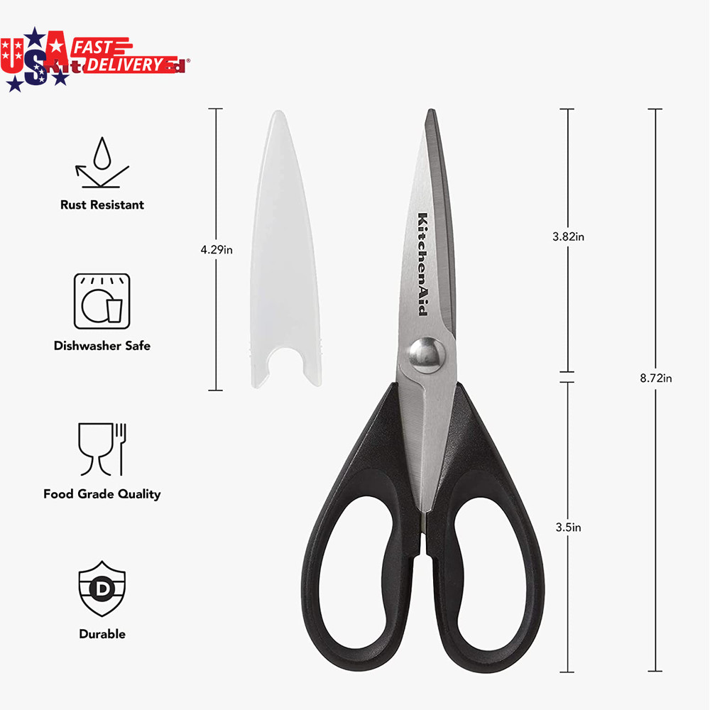 Kitchenaid All Purpose Kitchen Shears with Protective Sheath Durable Stainless S