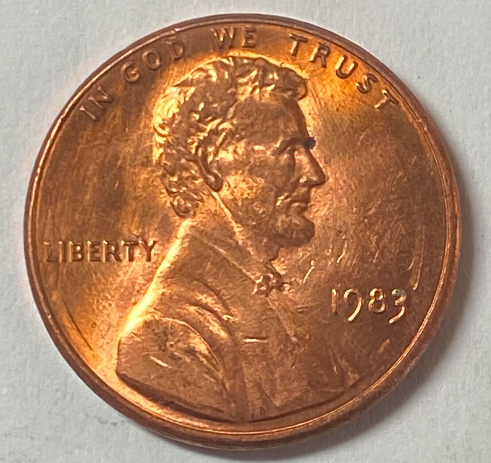 1983 Penny Clash Die error on reverse Memorial Building between pillars.