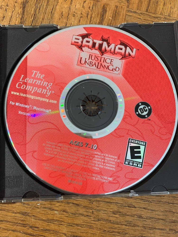 Batman Computer Software CD Rom-Very RARE-SHIPS N 24 HOURS
