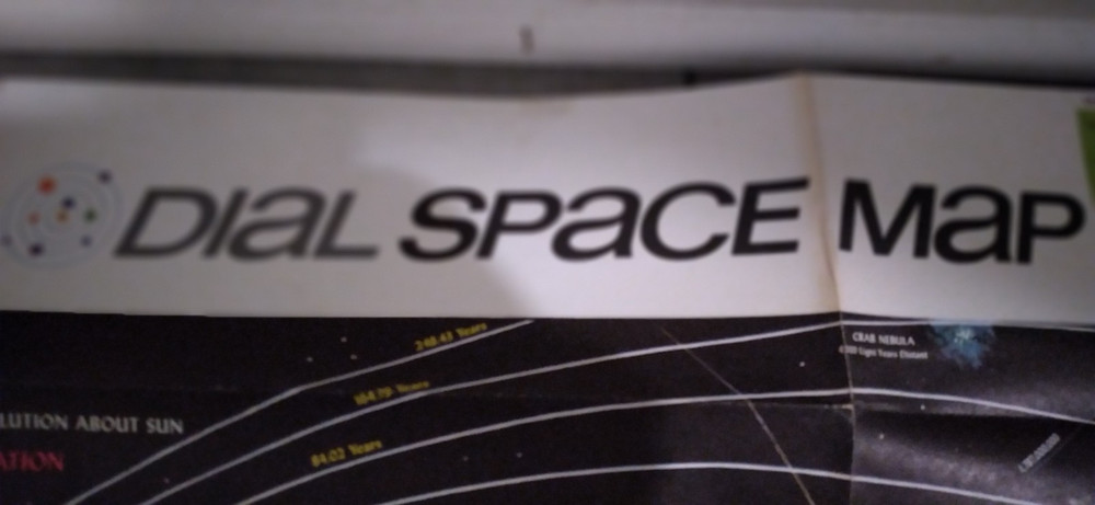Vintage 1969 Rand McNally Dial Space Map Poster