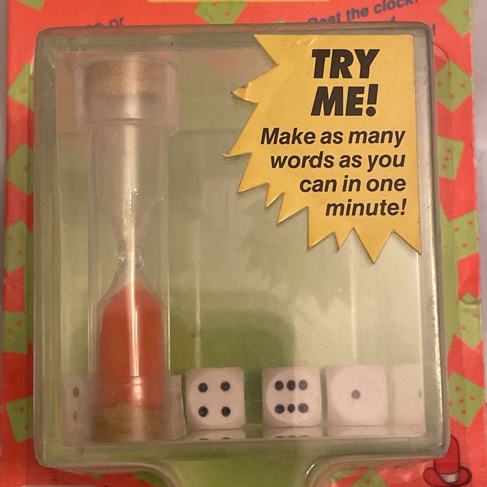 Vintage GOT A MINUTE GAME 1991 Cube Word Game Timer & Dice