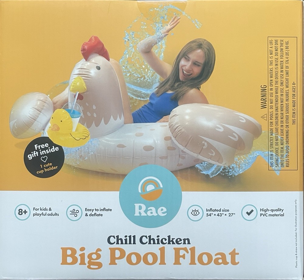 Rae Chill Chicken Pool Float Inflatable + FREE GIFT — Tractor Supply Exclusive
