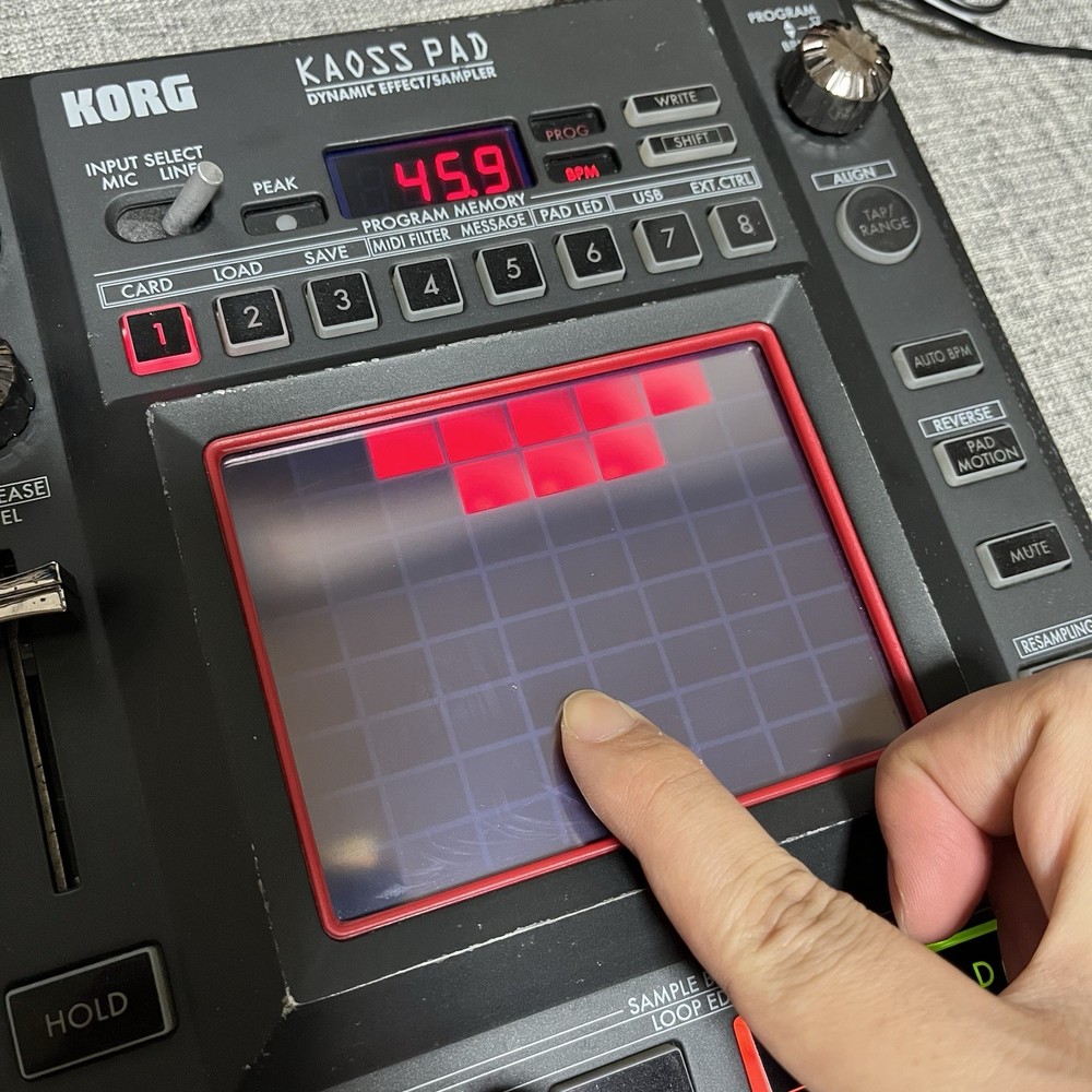 [AS IS] KORG KAOSS PAD KP3 Dynamic Effect Sampler sequencer with adapter box