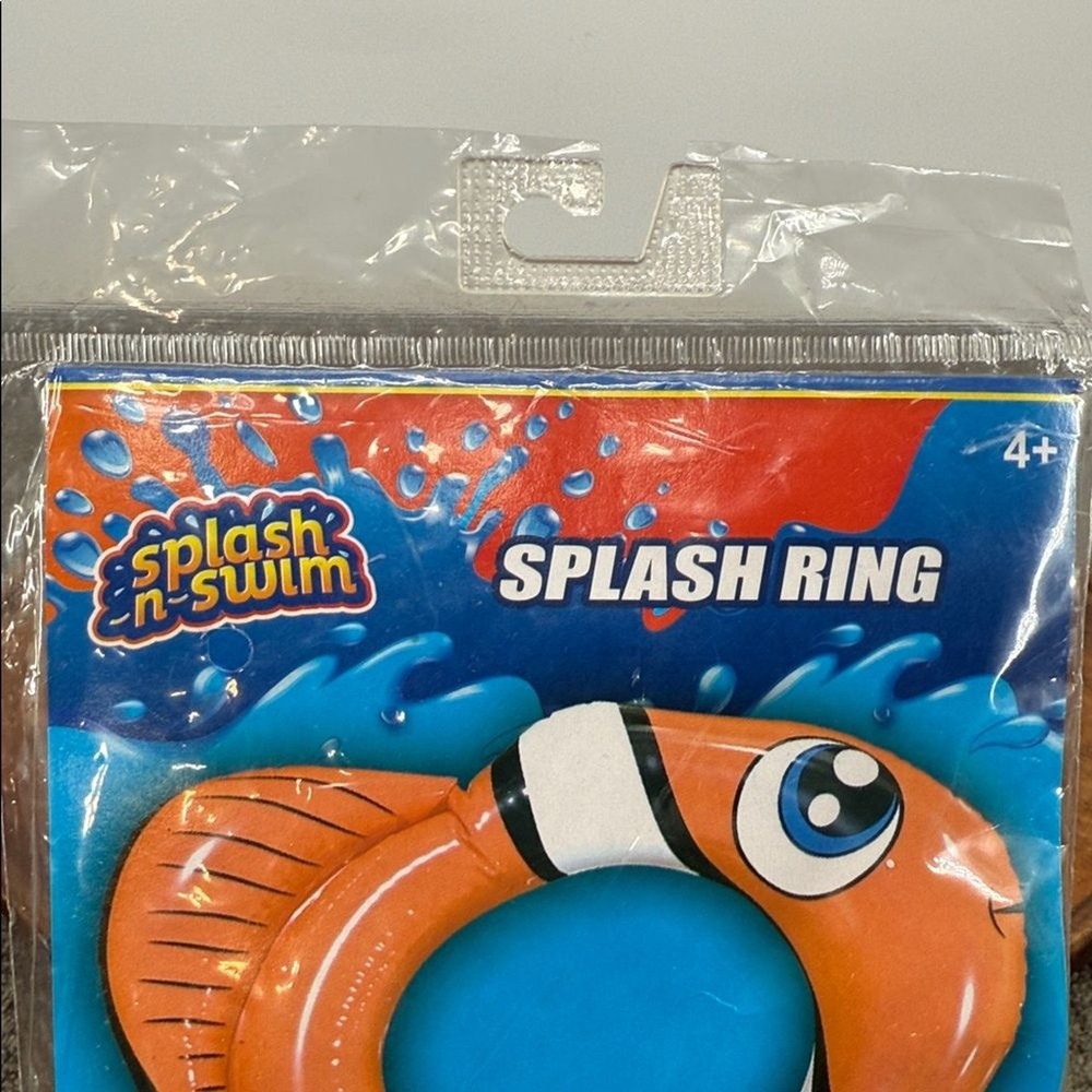 Splash N Swim Orange Fish Splash Ring Pool Toy Floatie 4+