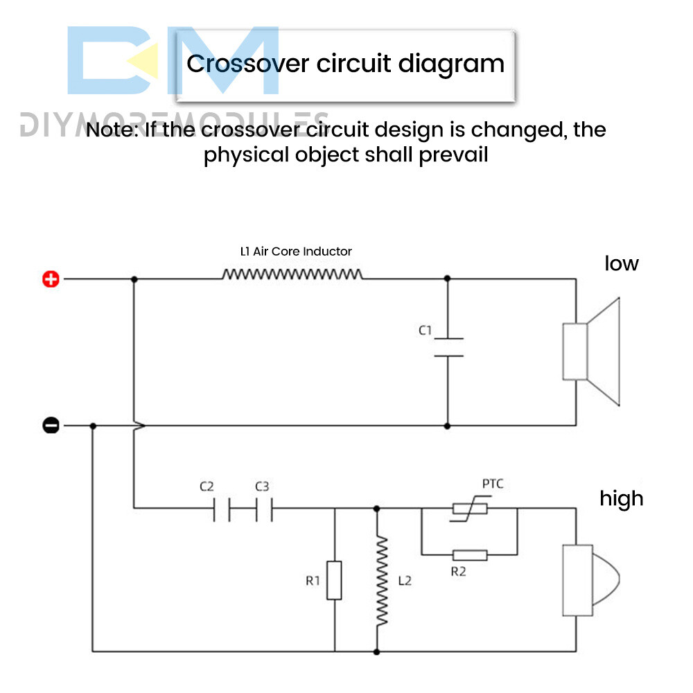 Adjustable 2 Way Crossover Filter Universal Audio Speaker Frequency Divider 400W