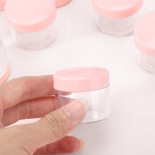 100 Pieces 20g Sample Containers with Lids，Refillable Cosmetic Containers