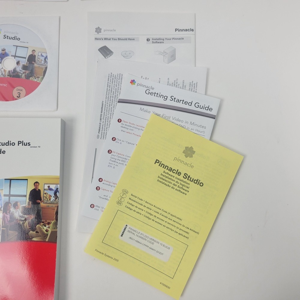 Pinnacle Studio 500 USB Computer PC Home Video Transfer Editing Version 10