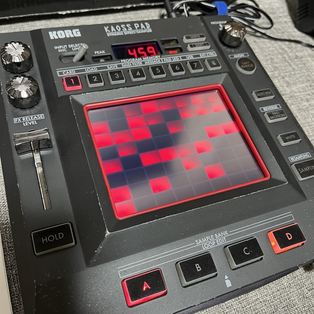 [AS IS] KORG KAOSS PAD KP3 Dynamic Effect Sampler sequencer with adapter box