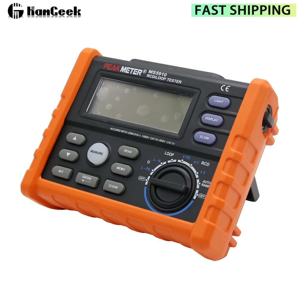 Loop Resistance Tester Digital RCD Tester Multimeter MS5910