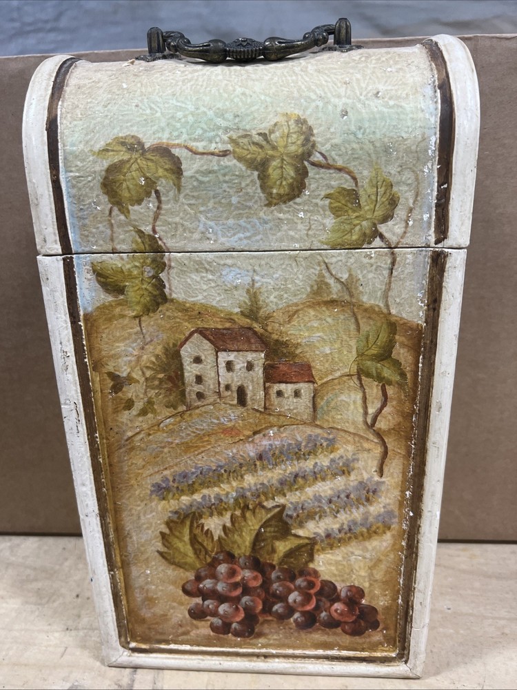 Wine Box Holds Two Bottles Handle