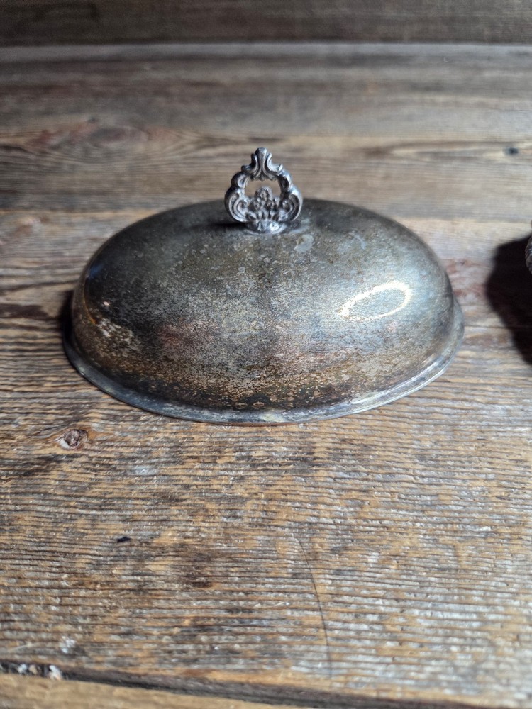 Vintage Sheridan Silver Plated Butter Dish