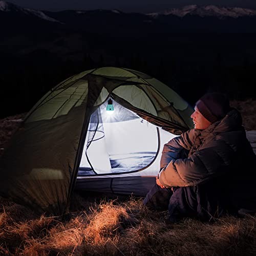 Rechargeable Camping Light,Portable Tent Lantern,3 Lighting Modes, Blue-2 Pack
