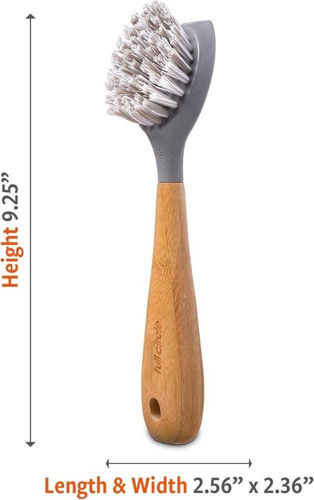 Eco-Friendly Cast Iron Scrub Brush with Bamboo Handle for Effortless Cleaning