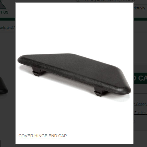 COVER HINGE END CAP # 9051567-01