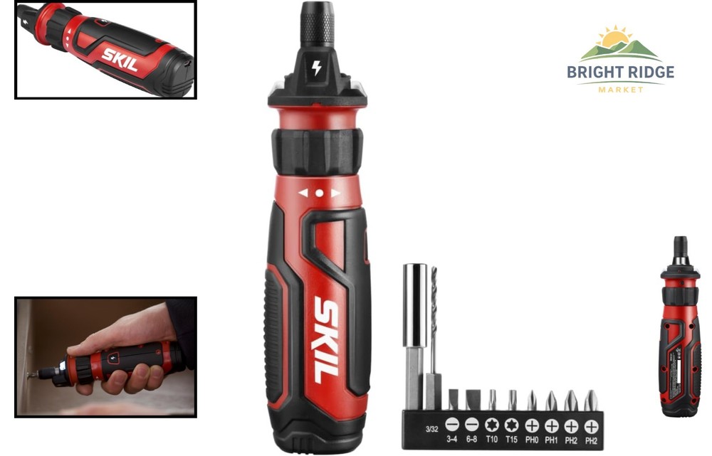 Cordless Electric Screwdriver with Circuit Sensor Technology & USB Charging
