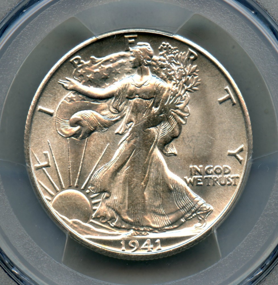 1941 S Liberty Walking Silver Half Dollar PCGS AU 55