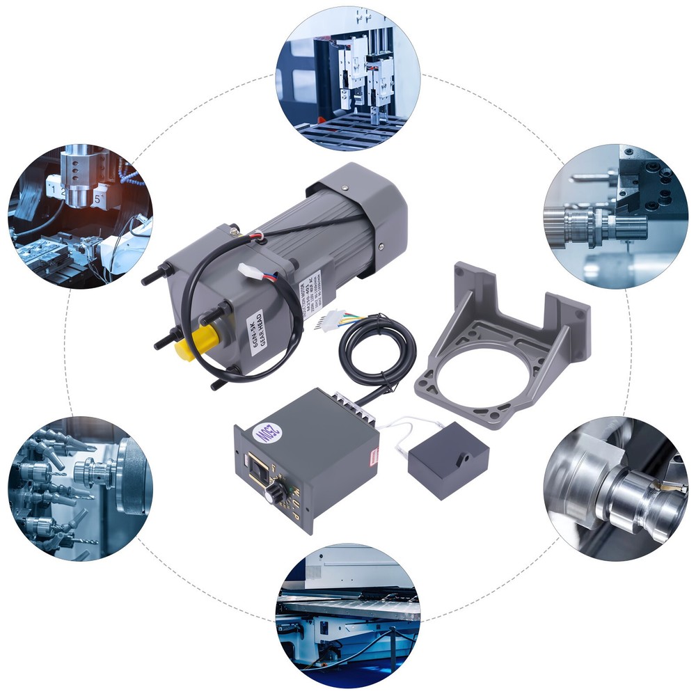 250W 110V AC Gear Motor with Variable Speed Controller and Bracket Single Phase