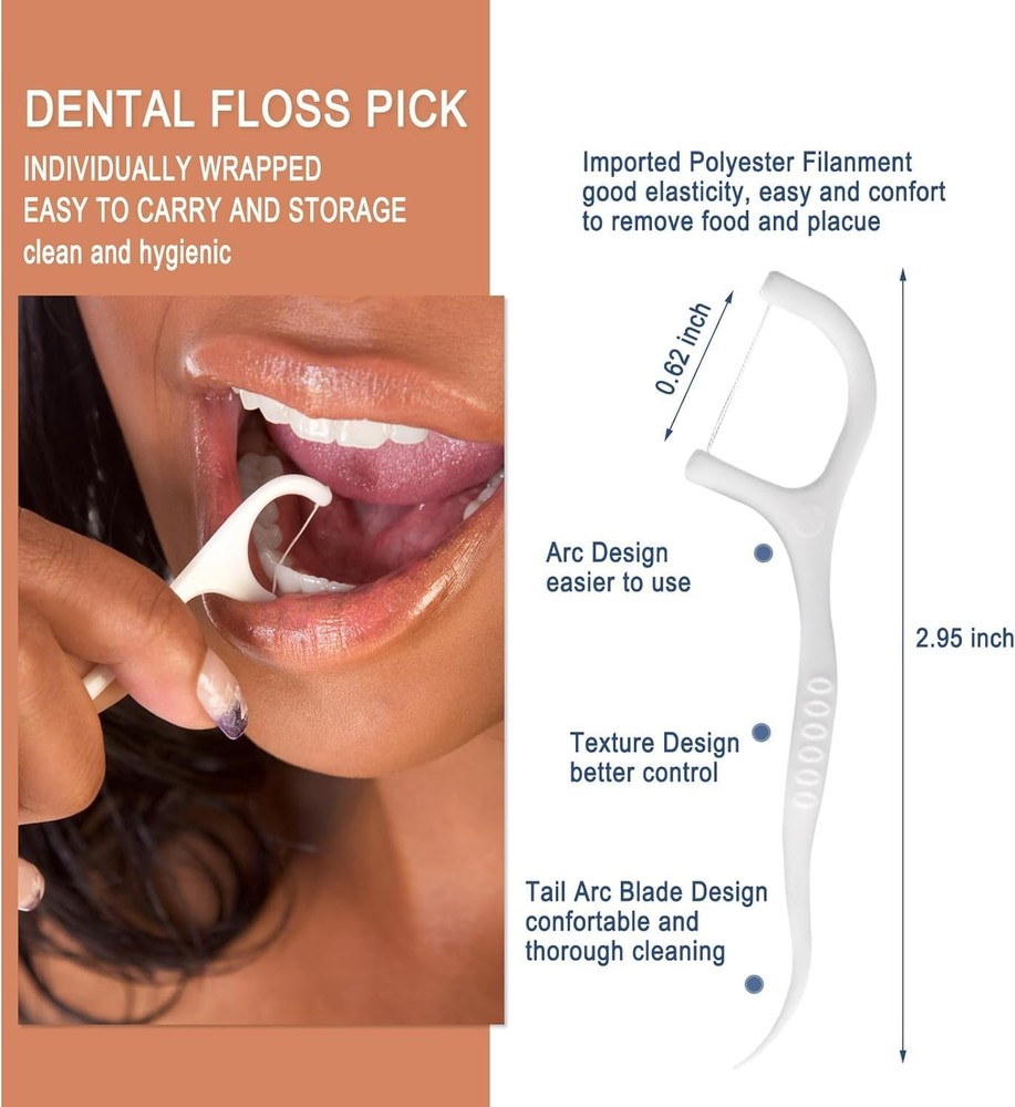 100 pcs Disposable Toothbrushes with Toothpaste Floss Individually Wrapped, 2...
