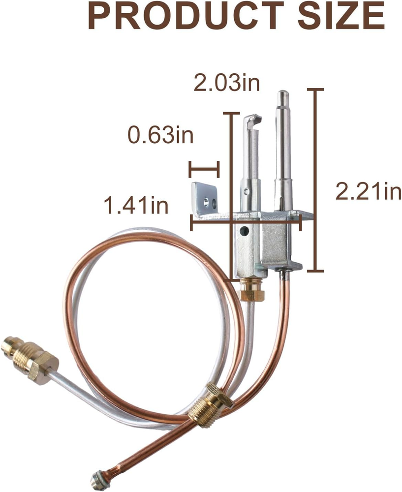 Water Heater Pilot Assembly Replacement Kit for Atwood 91603 (91214),Pilot Therm
