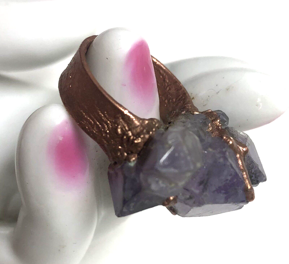 Artisan PURPLE DRUZY QuARTZ & Copper Ring