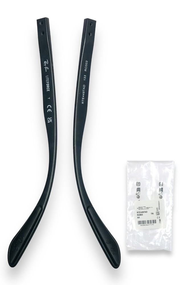 Ray Ban RB3736 Chromance Black Replacement Temples Genuine