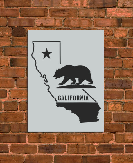 California Decor Stencil