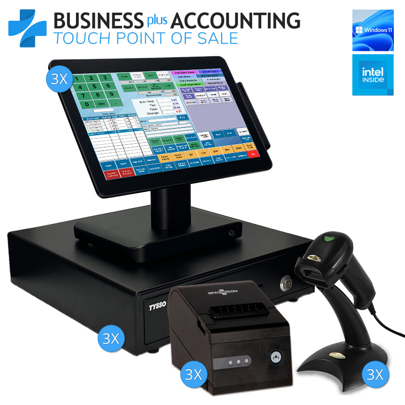 BPA Elite III Touch POS System - 3 Stations