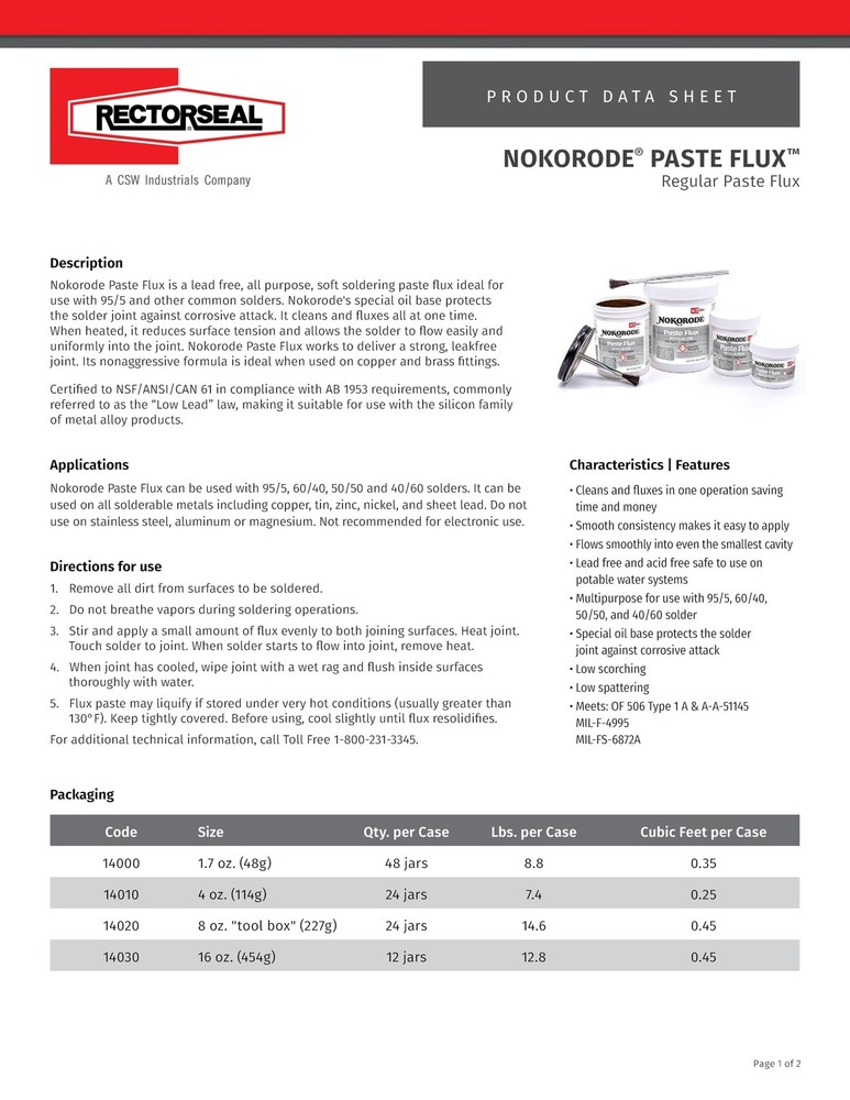Regular Paste Flux set Nokorode hardware soldering repair solution