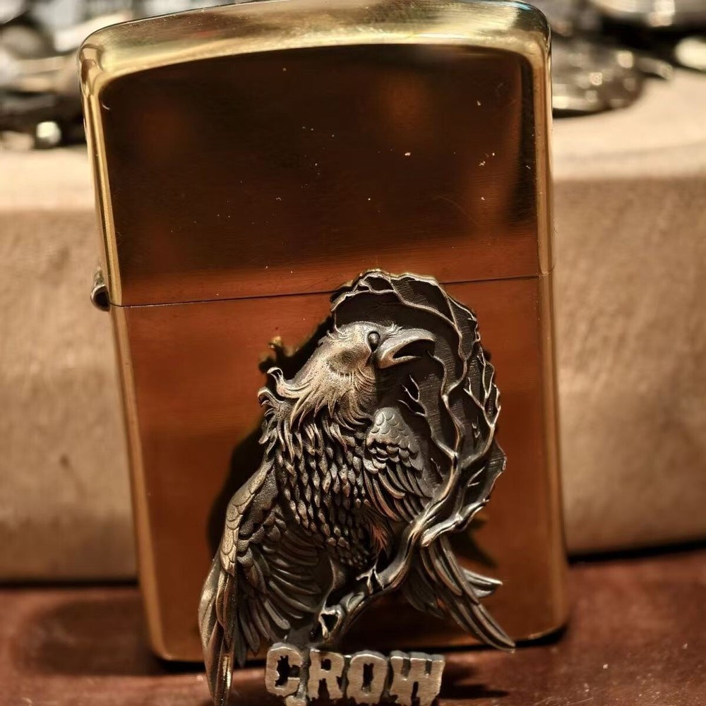 1 piece Brass Crow sticker lighter DIY accessories