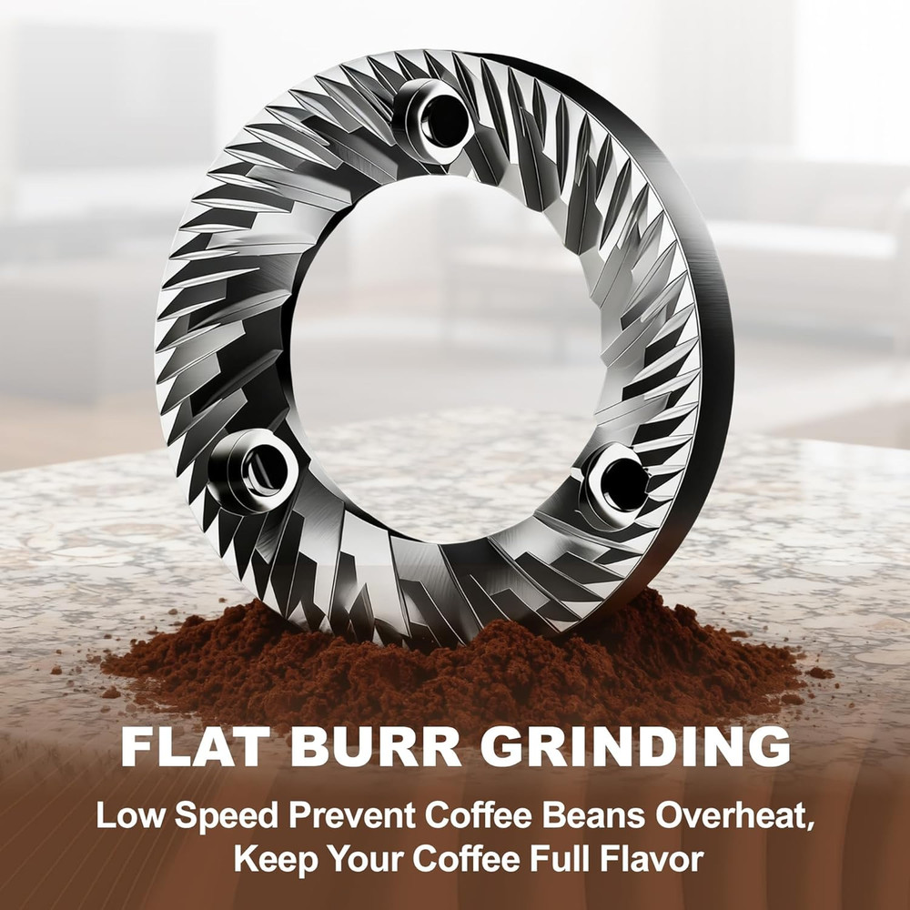 Versatile Electric Burr Coffee Grinder with 17 Settings & Removable Burr