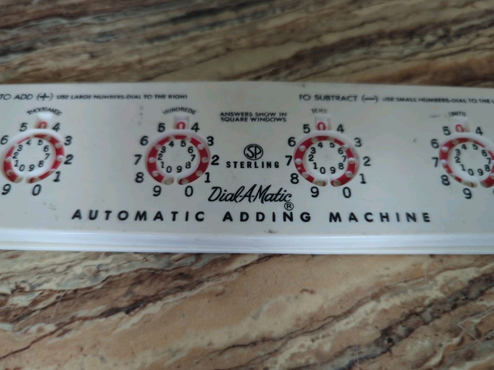 Sterling #565 Dial-A-Matic Automatic Mechanical Adding Machine Vintage