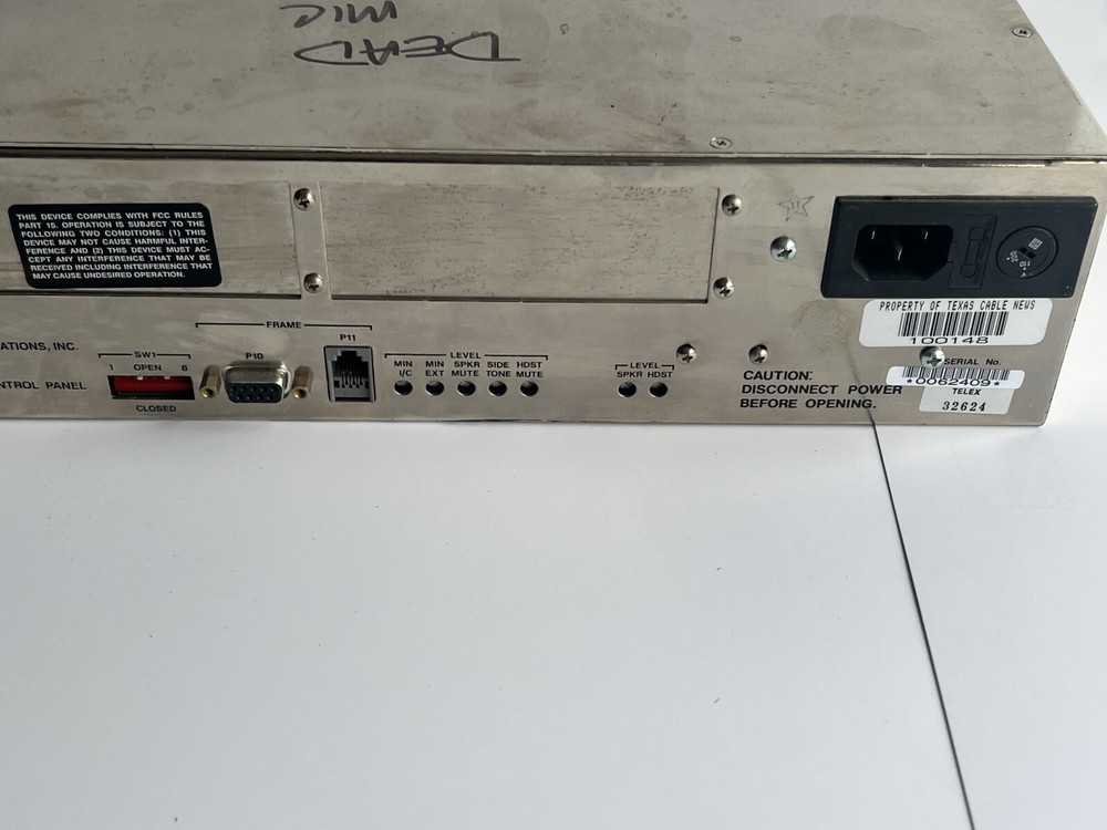 KP 96-5 Telex Matrix Intercom Key Panel Broken For Parts Only