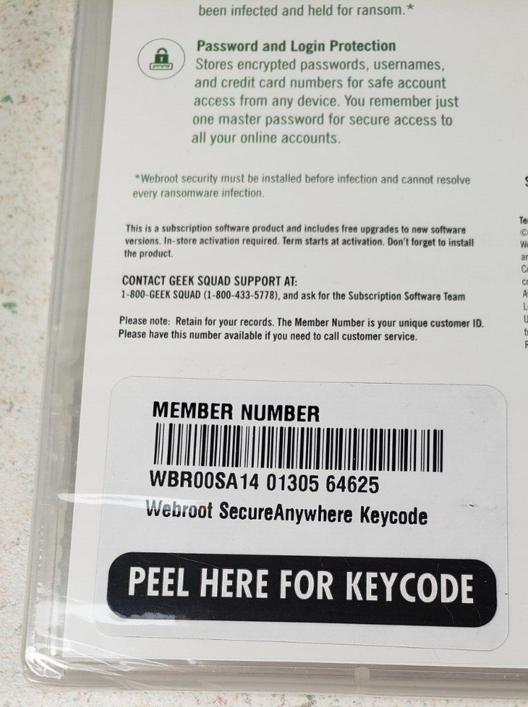 Webroot Secure Anywhere Internet Security 3 Devices New Sealed Windows Mac IOS