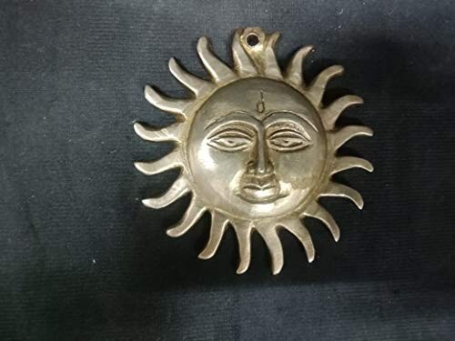 Brass Sun Small Wall Hanging - Celestial Wall Decor