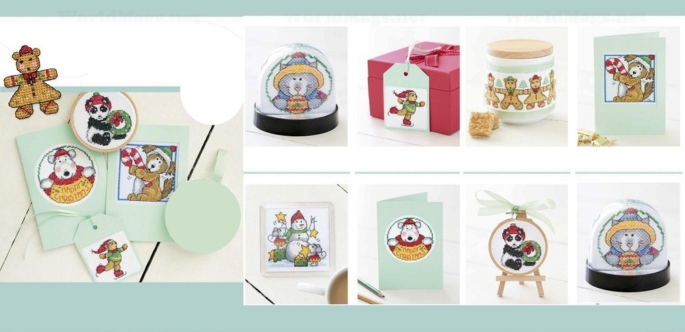 FESTIVE CUTIES 30 MOTIFS  -  CROSS STITCH PATTERN  EQ - RYS