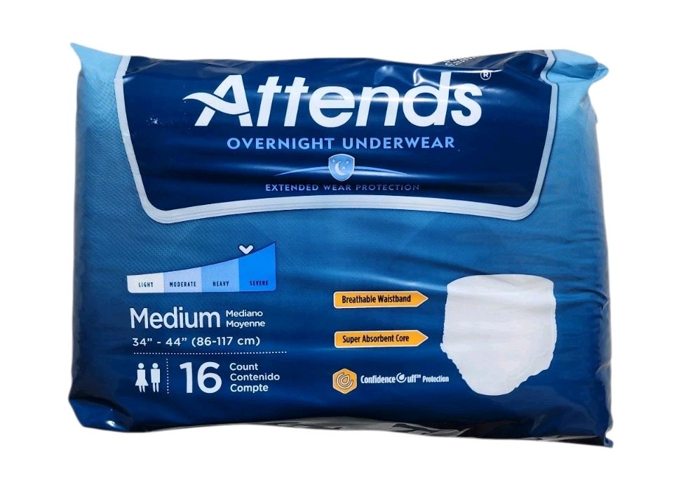 Attends Disposable Underwear Medium Severe 16 Ct